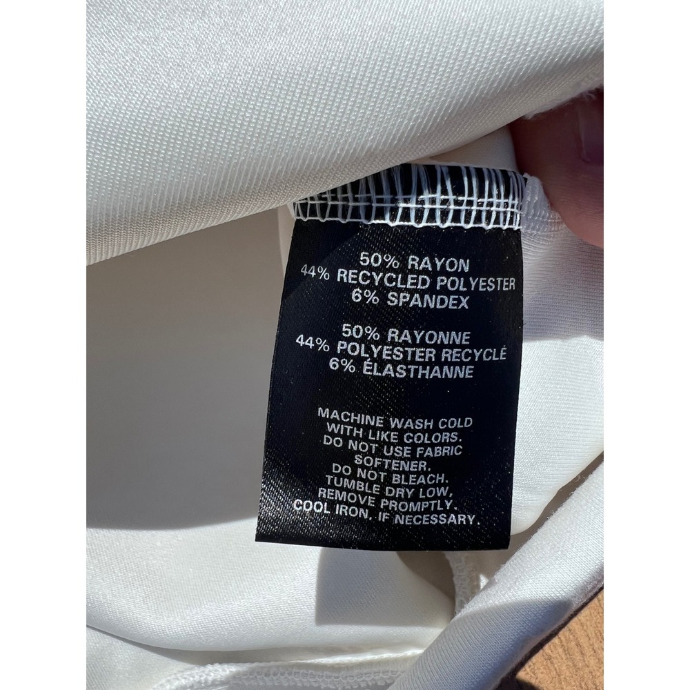 OGIO LOG861 Womens White Quarter Zip Mock Neck Pullover Sweatshirt 2XL - Picture 10 of 12